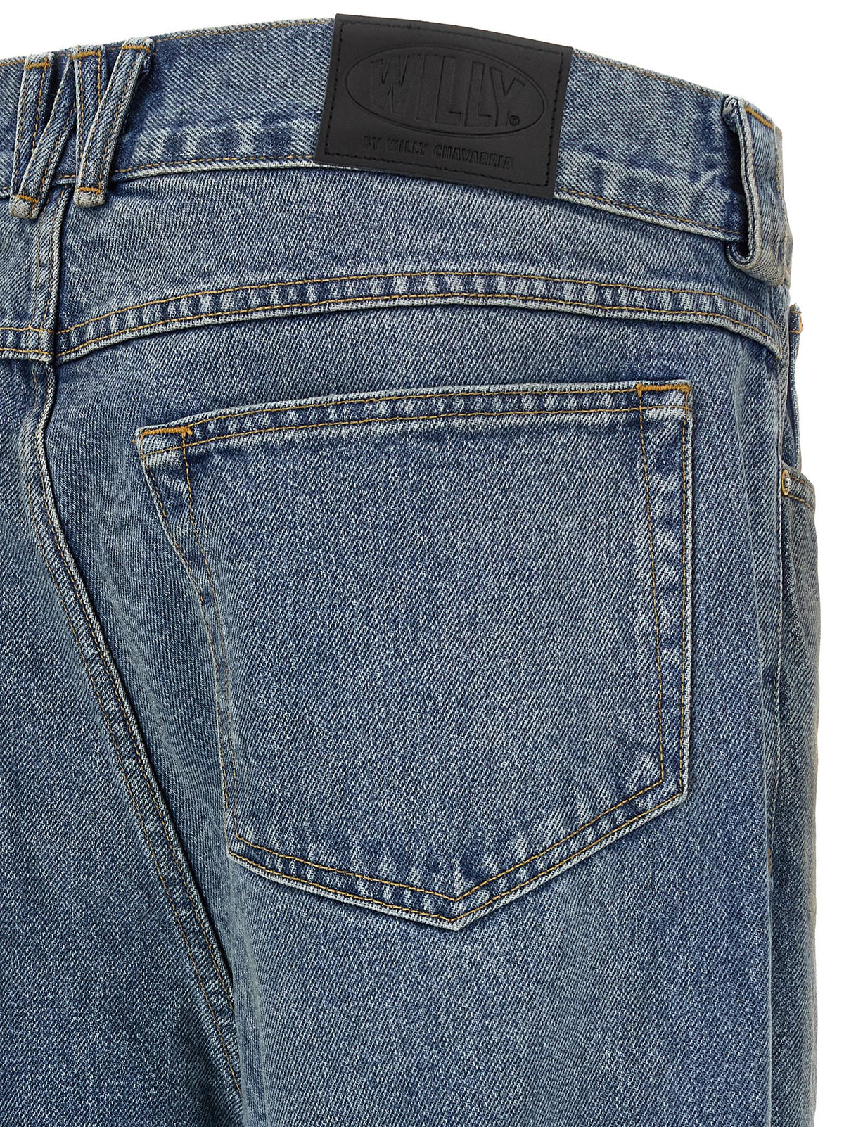 WILLY CHAVARRIA Blue Cotton Flared Men's Jeans