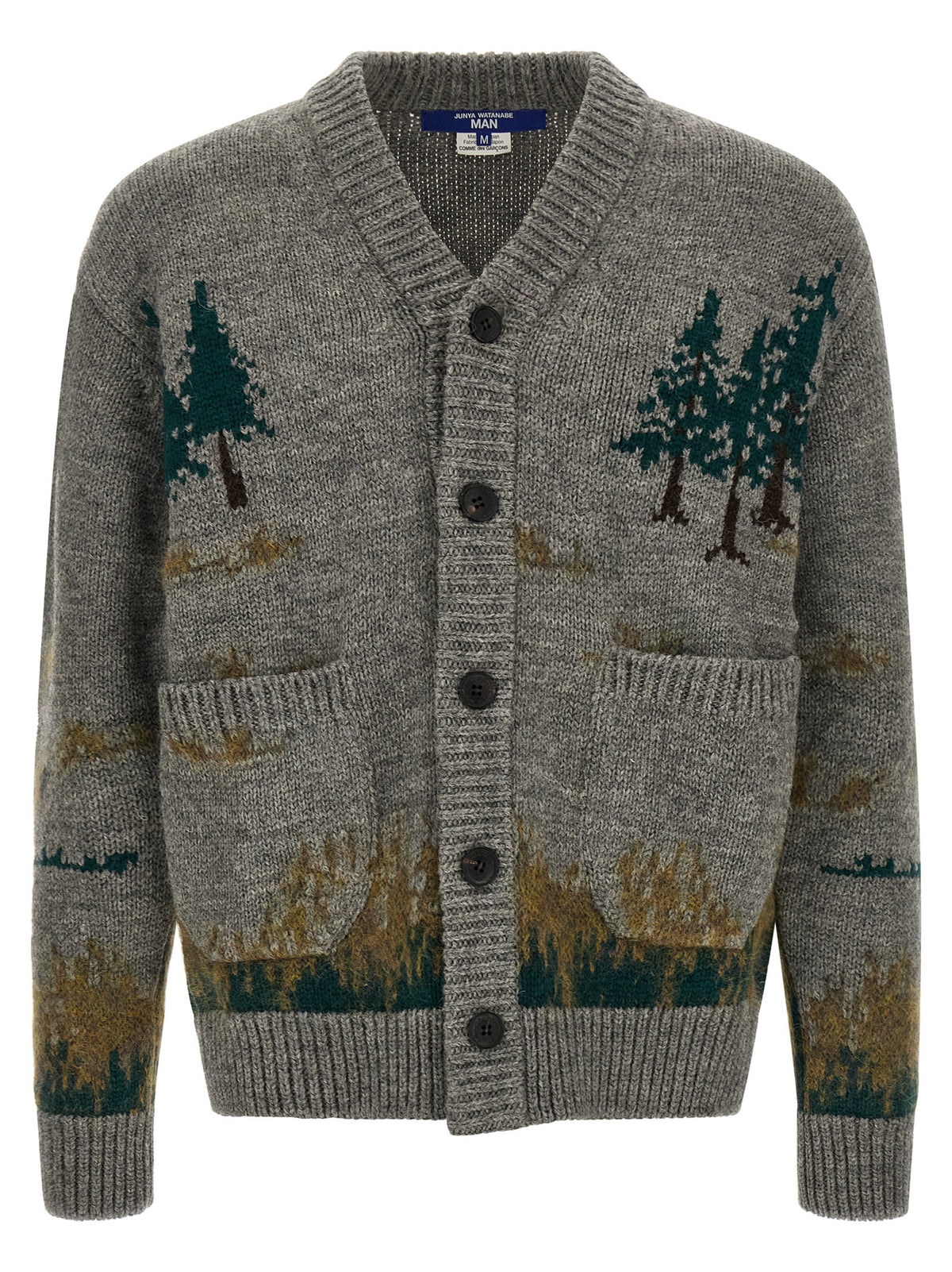 Junya Watanabe Gray Wool Men's Cardigan