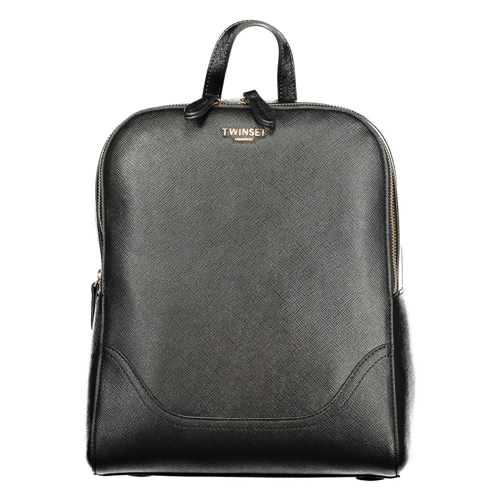 Twinset Black Polyurethane Women Women's Backpack