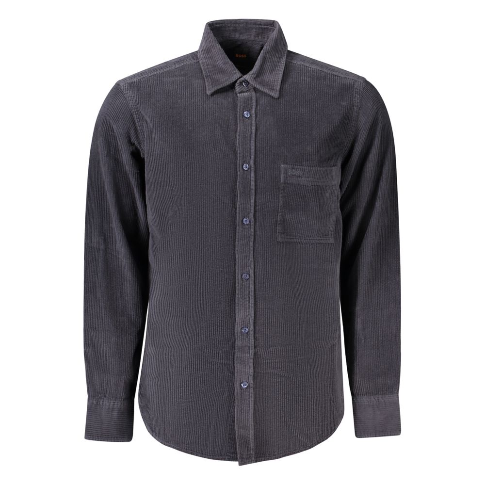 Hugo Boss Blue Cotton Men's Shirt