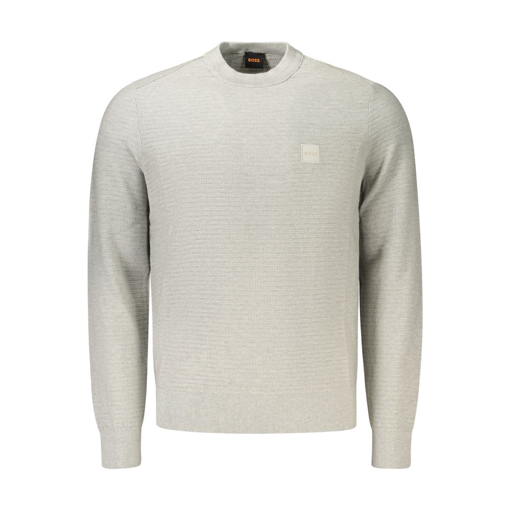 Hugo Boss Gray Cotton Men's Sweatshirt