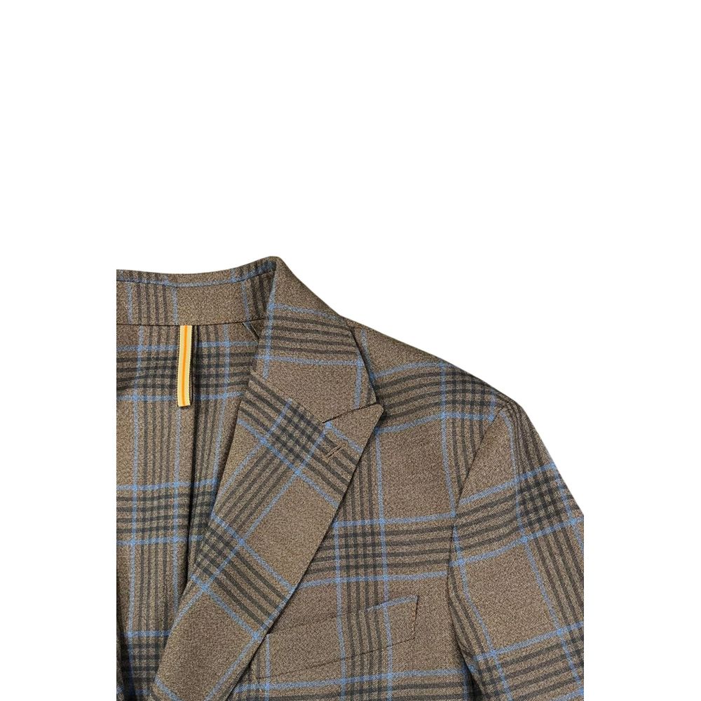 Roberto Pepe Luxury Brown Cotton Men Men's Jacket