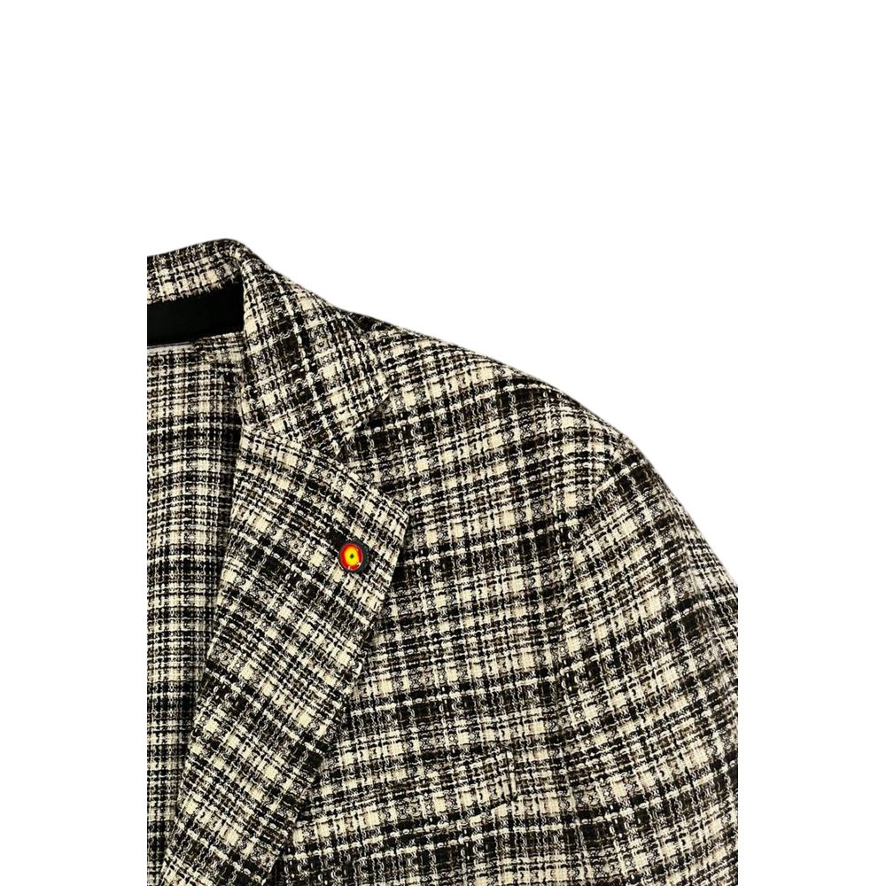 Roberto Pepe Luxury Beige Cotton Men Men's Jacket