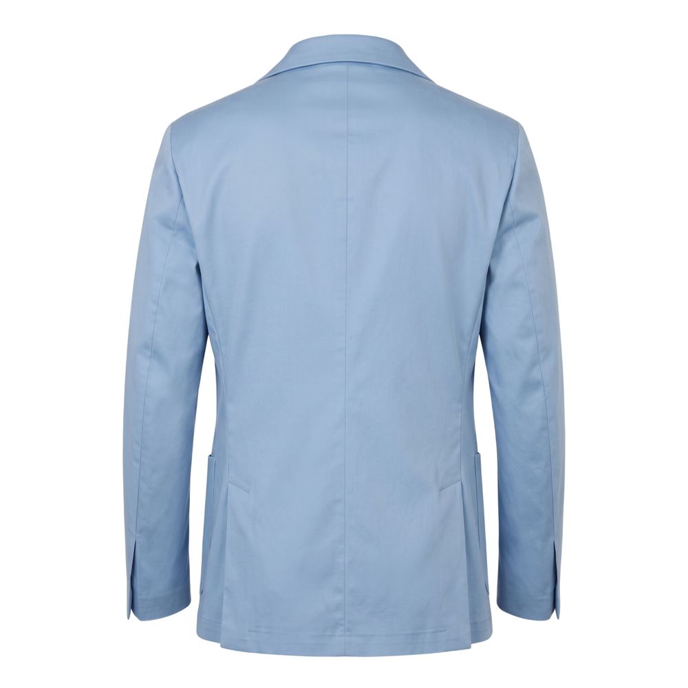 Roberto Pepe Luxury Light Blue Cotton Men Men's Jacket