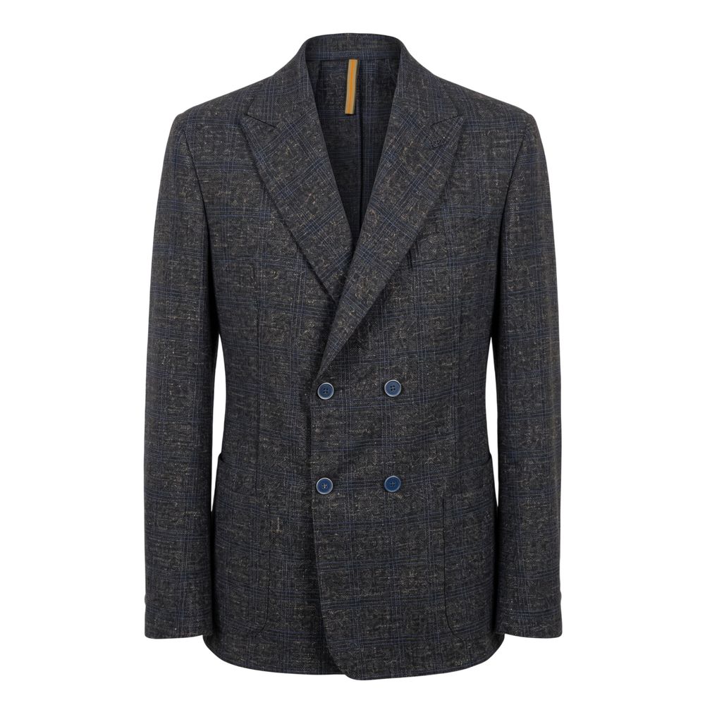 Roberto Pepe Luxury Blue Viscose Men Men's Jacket