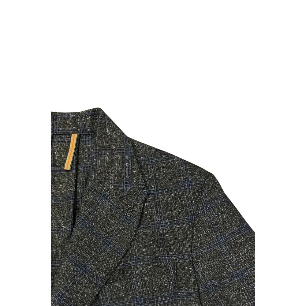 Roberto Pepe Luxury Blue Viscose Men Men's Jacket