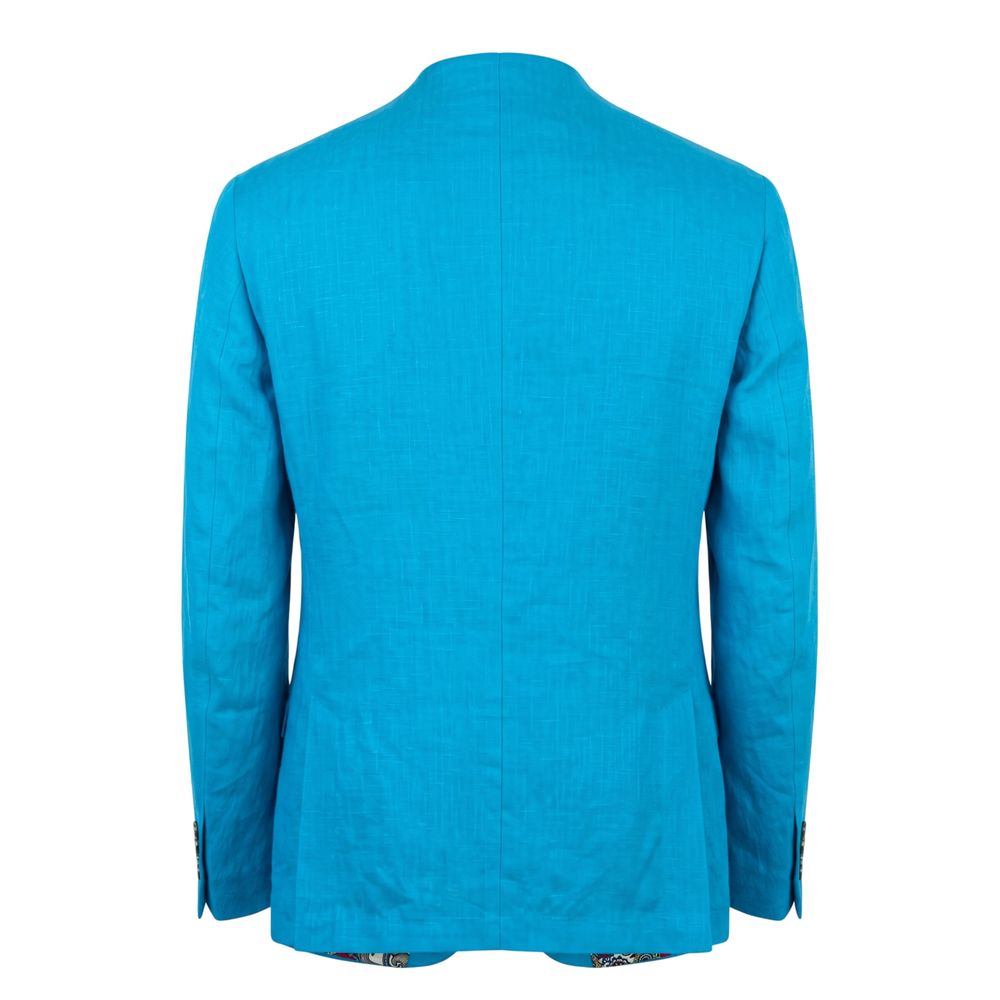 Roberto Pepe Luxury Blue Cotton Men's Men's Jacket