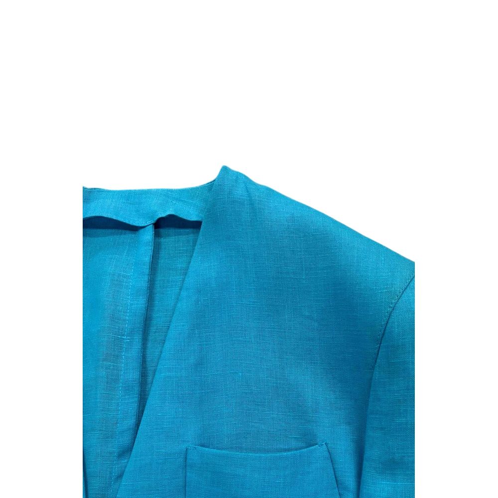 Roberto Pepe Luxury Blue Cotton Men's Men's Jacket