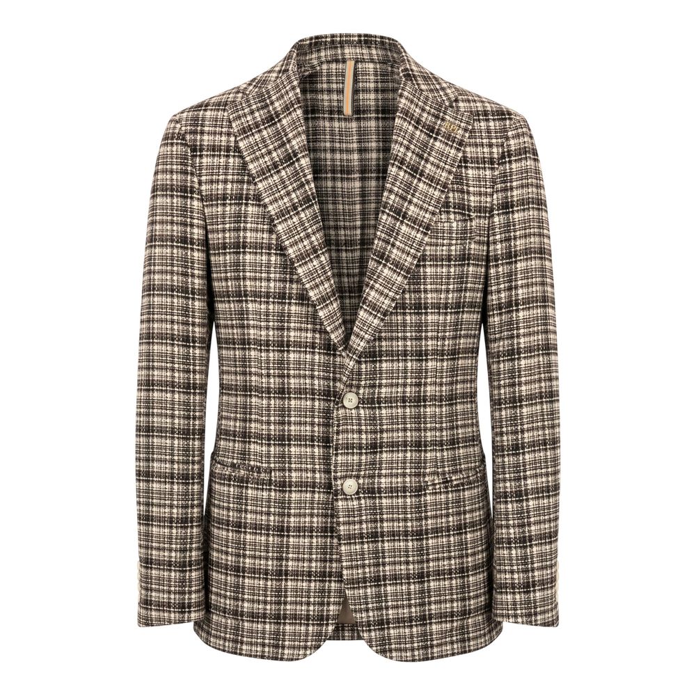 Roberto Pepe Luxury Brown Cotton Men Men's Jacket