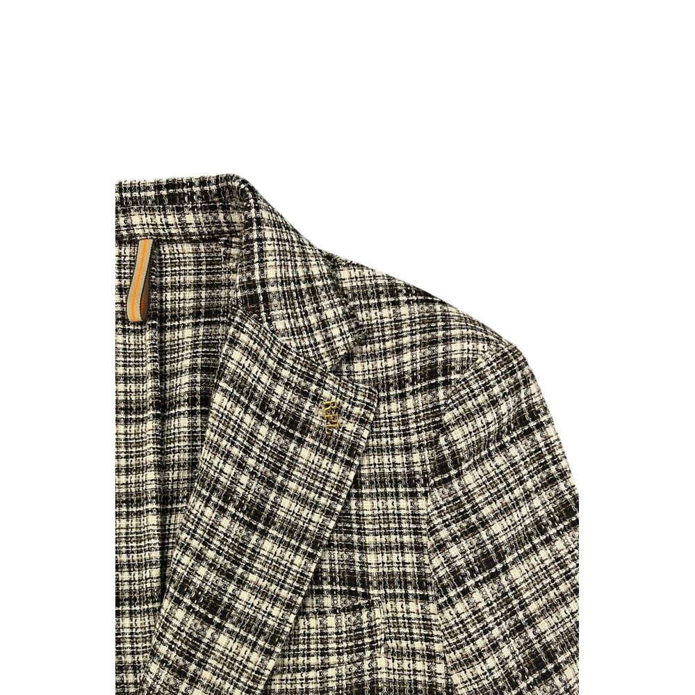 Roberto Pepe Luxury Brown Cotton Men Men's Jacket