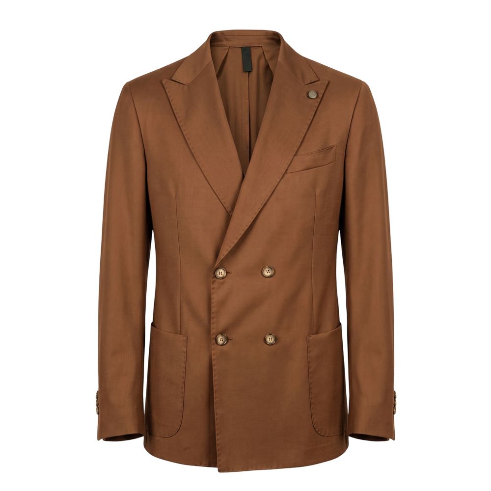 Roberto Pepe Luxury Brown Viscose Men Men's Jacket