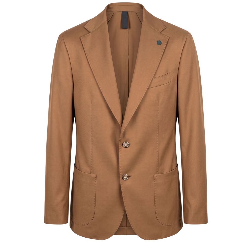 Roberto Pepe Luxury Brown Viscose Men's Men's Jacket