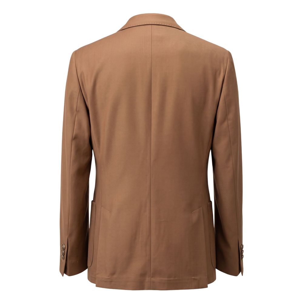 Roberto Pepe Luxury Brown Viscose Men's Men's Jacket