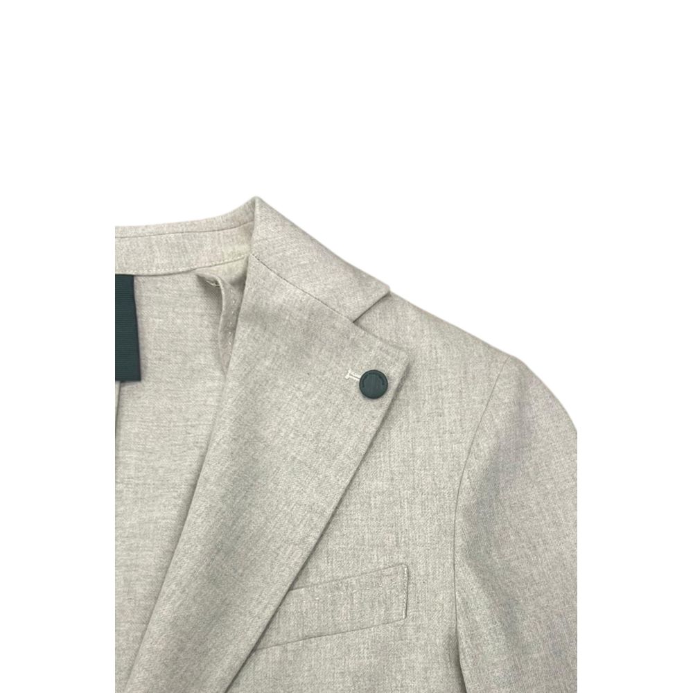 Roberto Pepe Luxury Grey Wool Men Men's Jacket