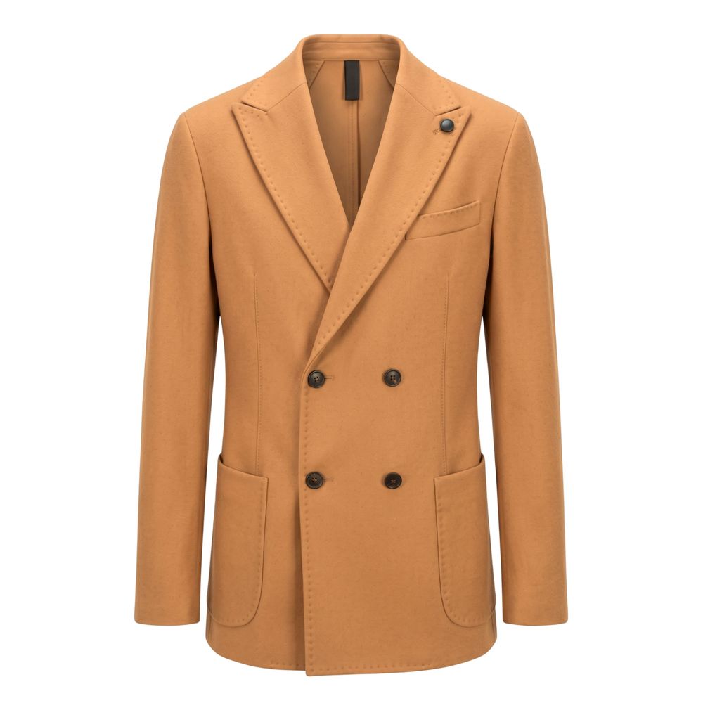 Roberto Pepe Luxury Brown Wool Men Men's Jacket