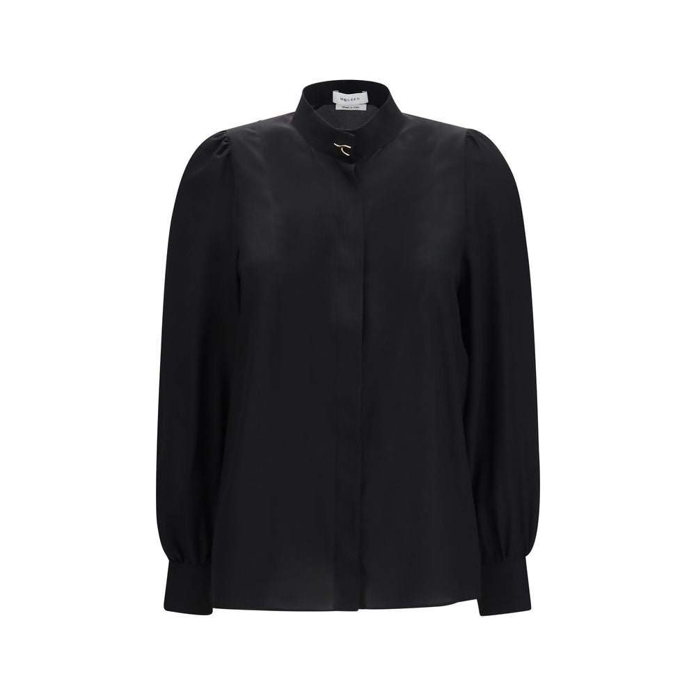 Alexander McQueen Black Silk Women's Blouse
