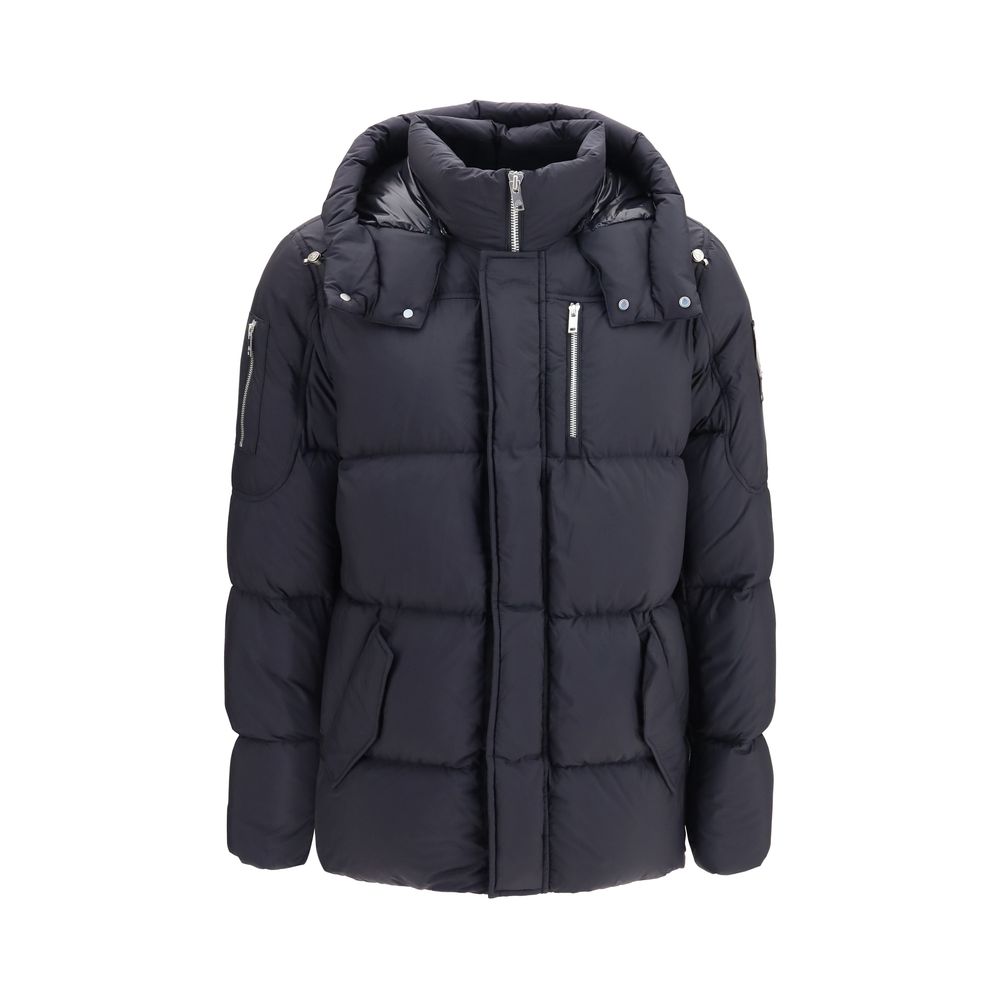 Moose Knuckles Black Nylon Full-Length Men's Jacket