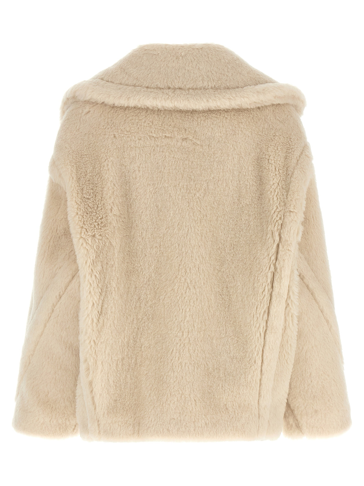 Max Mara White Alpaca Leather Women's Coat