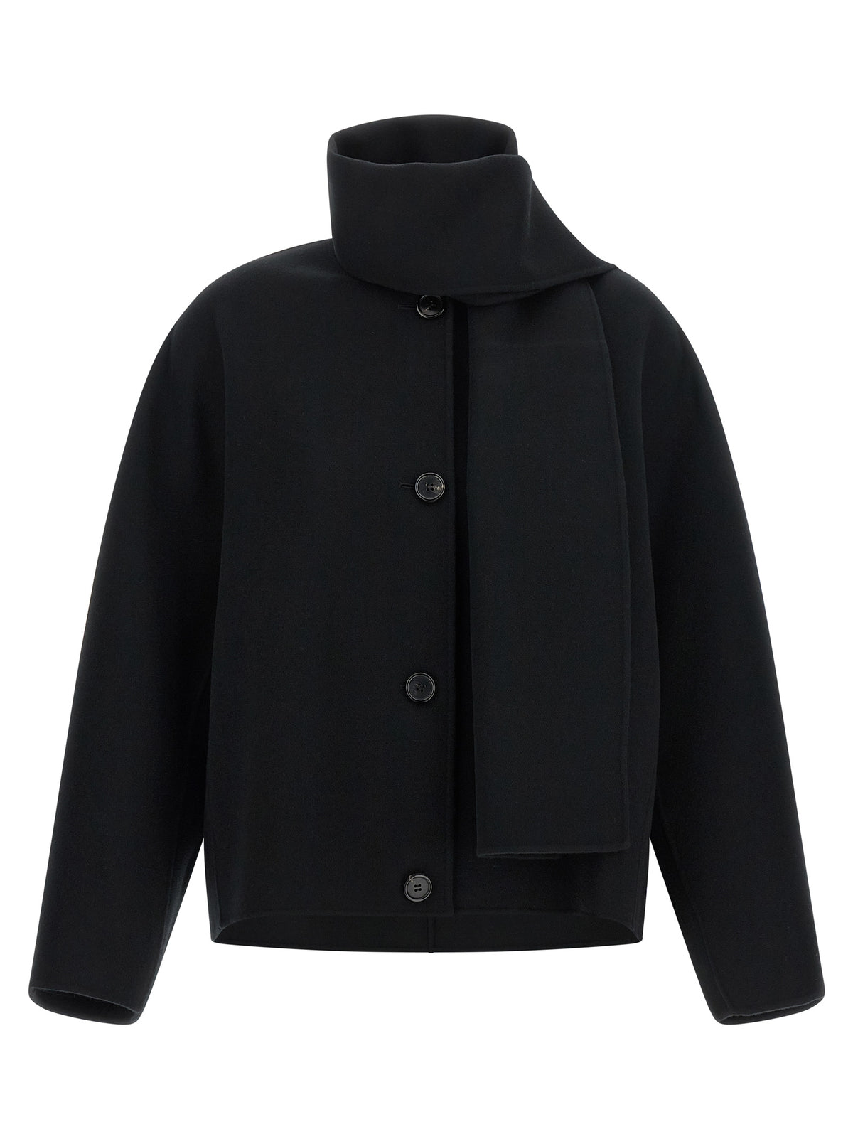 'S Max Mara Black Wool Full-Length Women's Jacket