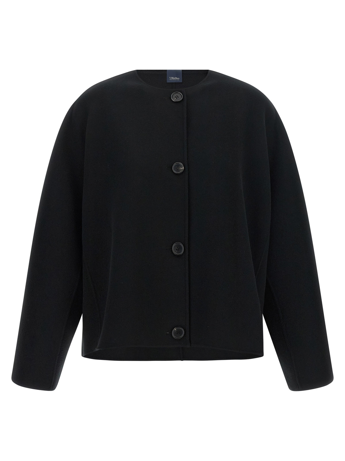 'S Max Mara Black Wool Full-Length Women's Jacket