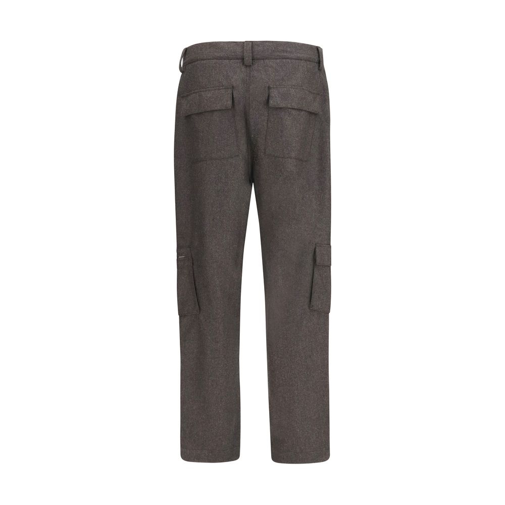 Brunello Cucinelli Brown Wool Oves Aries Cargo Men's Pants