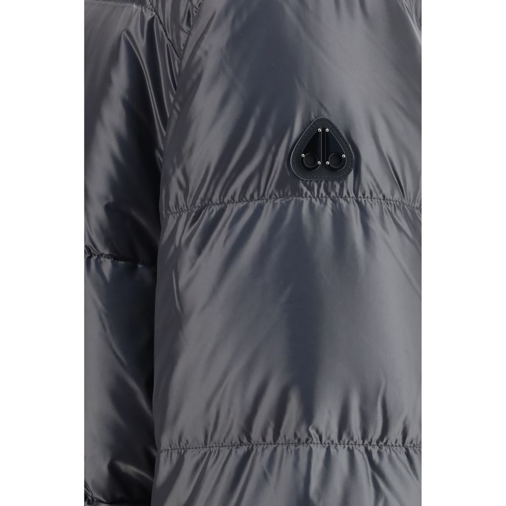 Moose Knuckles Gray Nylon Shell Men's Jacket
