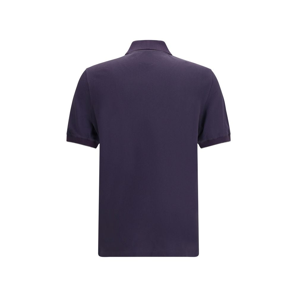 Brunello Cucinelli Purple Cotton Polo Men's Shirt