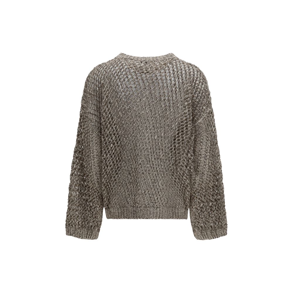 Brunello Cucinelli Beige Silk Women's Sweatshirt