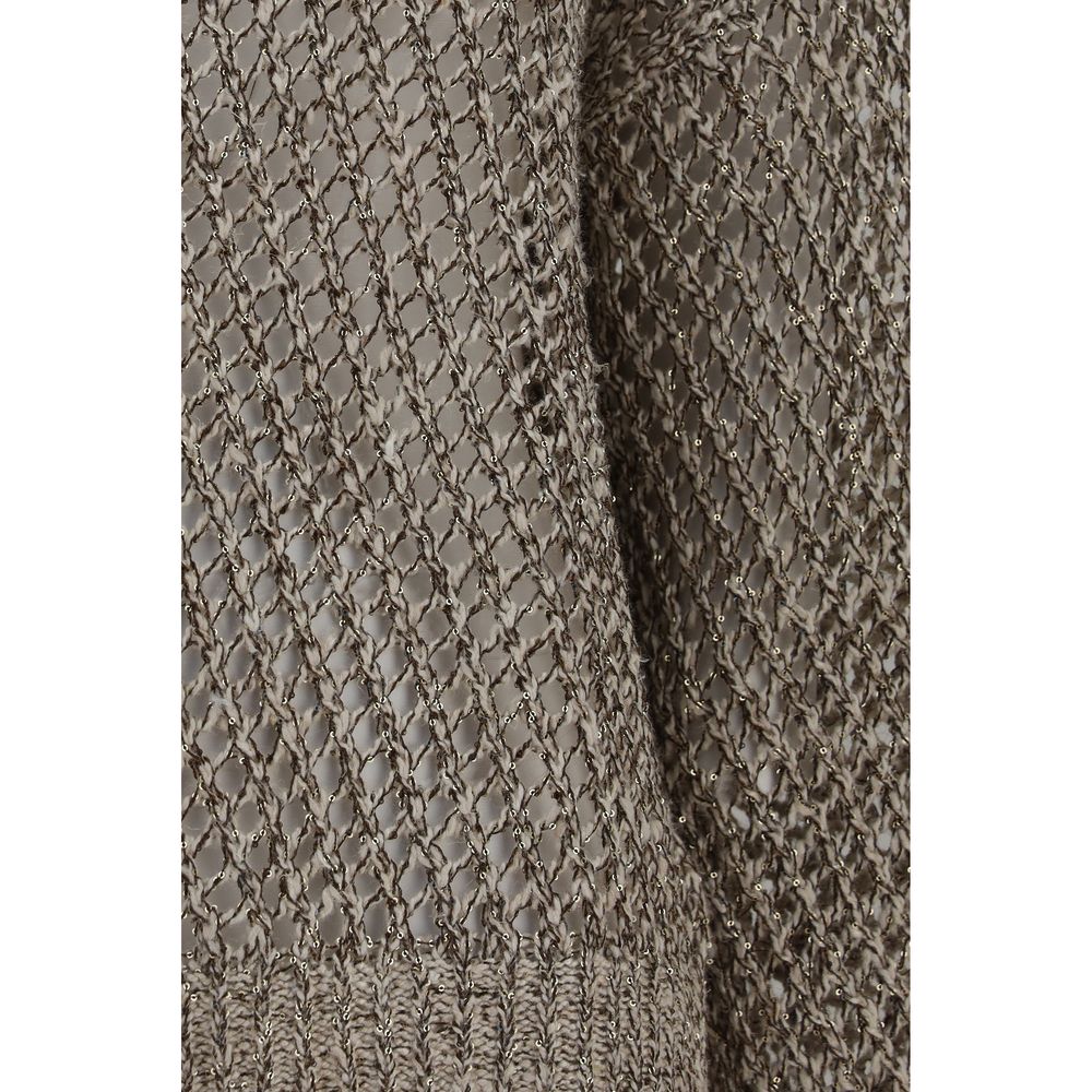 Brunello Cucinelli Beige Silk Women's Sweatshirt
