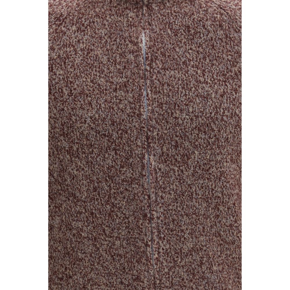 Brunello Cucinelli Bordeaux Wool Oves Aries Men's Cardigan