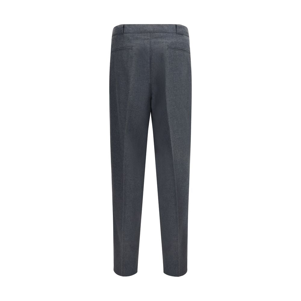 Brunello Cucinelli Gray Wool Oves Aries Dress Men's Pants
