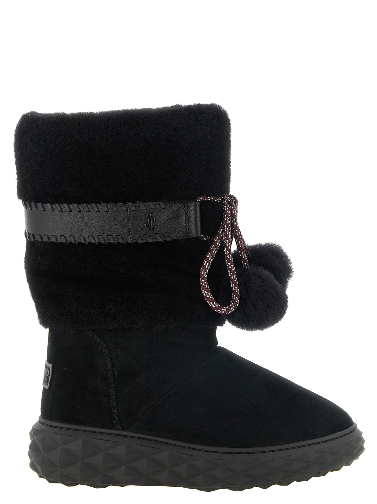 Jimmy Choo Black Lamb Leather Flat Women's Boots