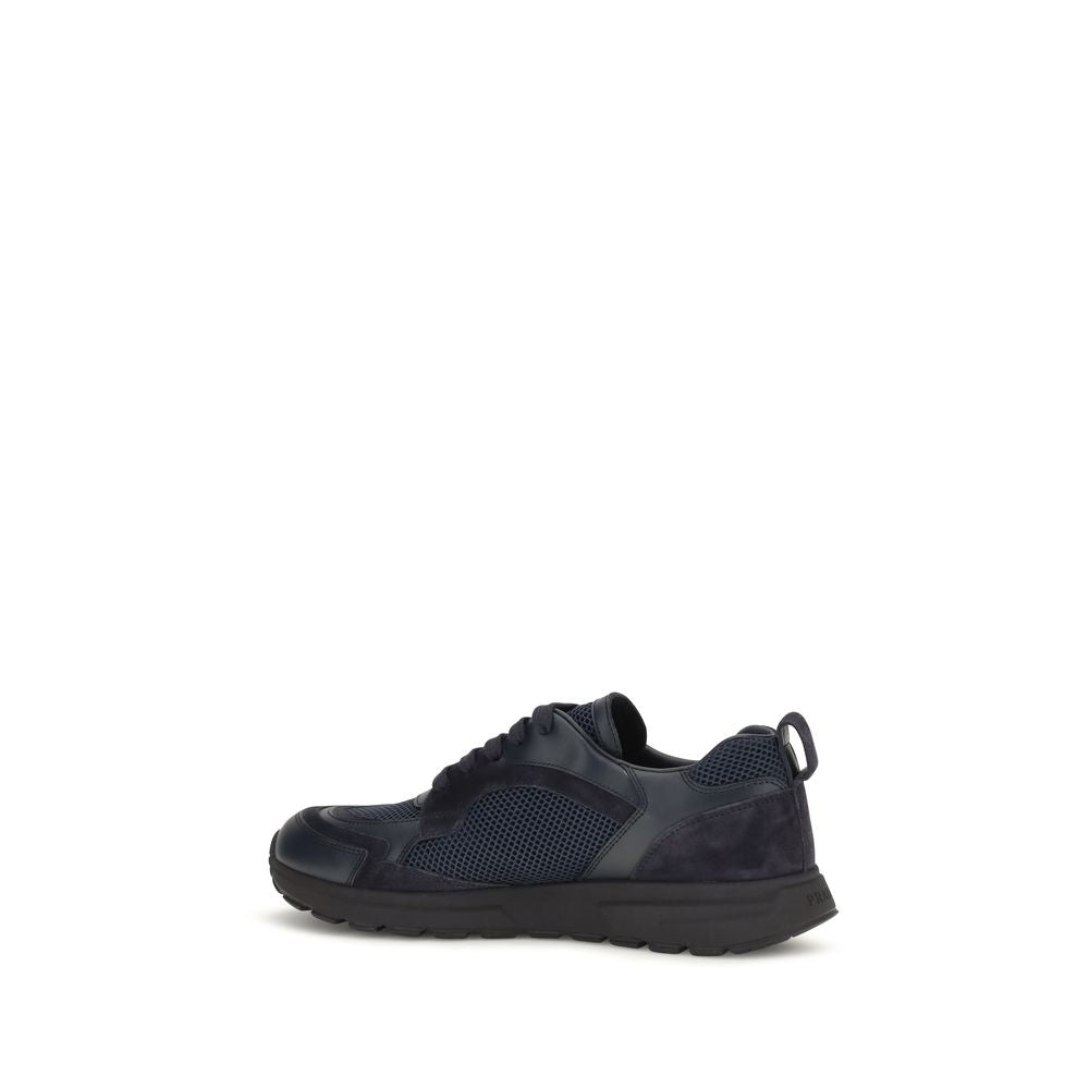 Prada Blue Fabric Athletic Men's Sneakers