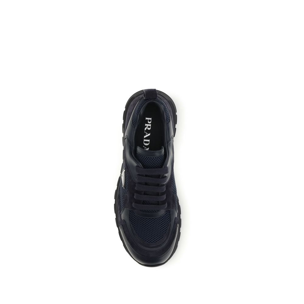 Prada Blue Fabric Athletic Men's Sneakers
