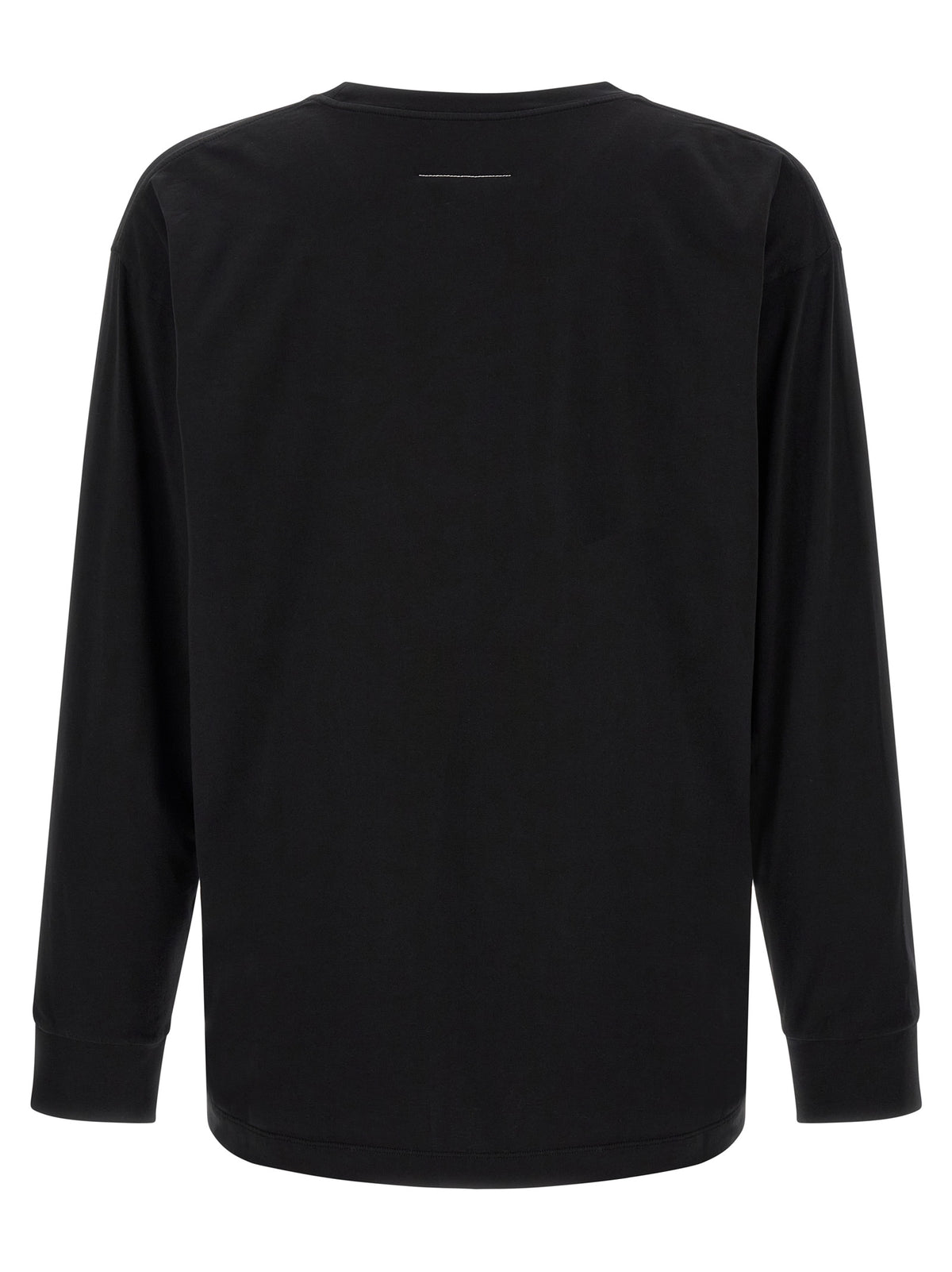MM6 Maison Margiela Black Cotton Long Sleeve Women's T-Shirt