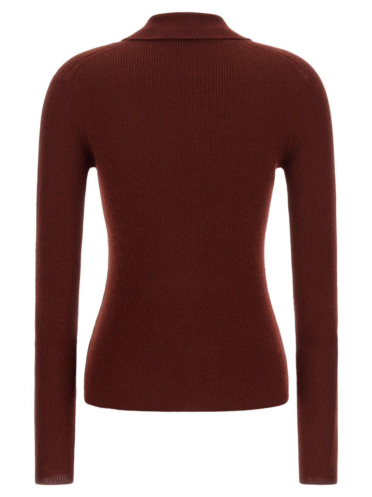 Max Mara Bordeaux Cashmere Polo Women's Shirt