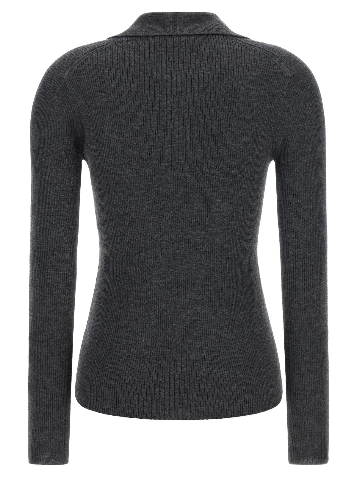Max Mara Gray Cashmere Polo Women's Shirt