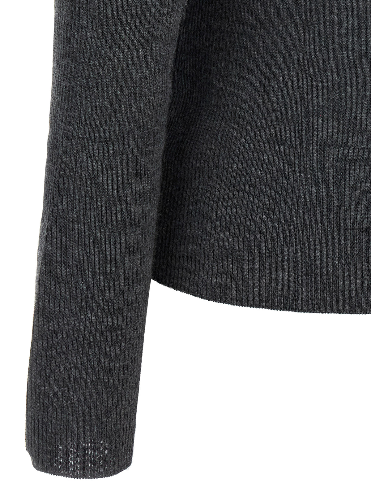 Max Mara Gray Cashmere Polo Women's Shirt