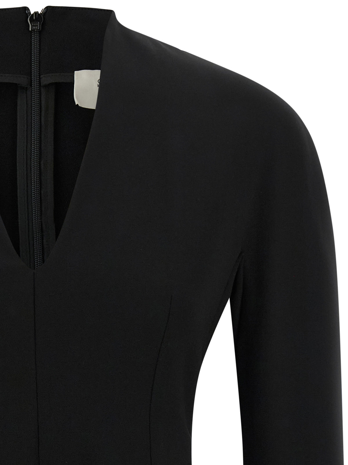 Sportmax Black Viscose Short Women's Dress
