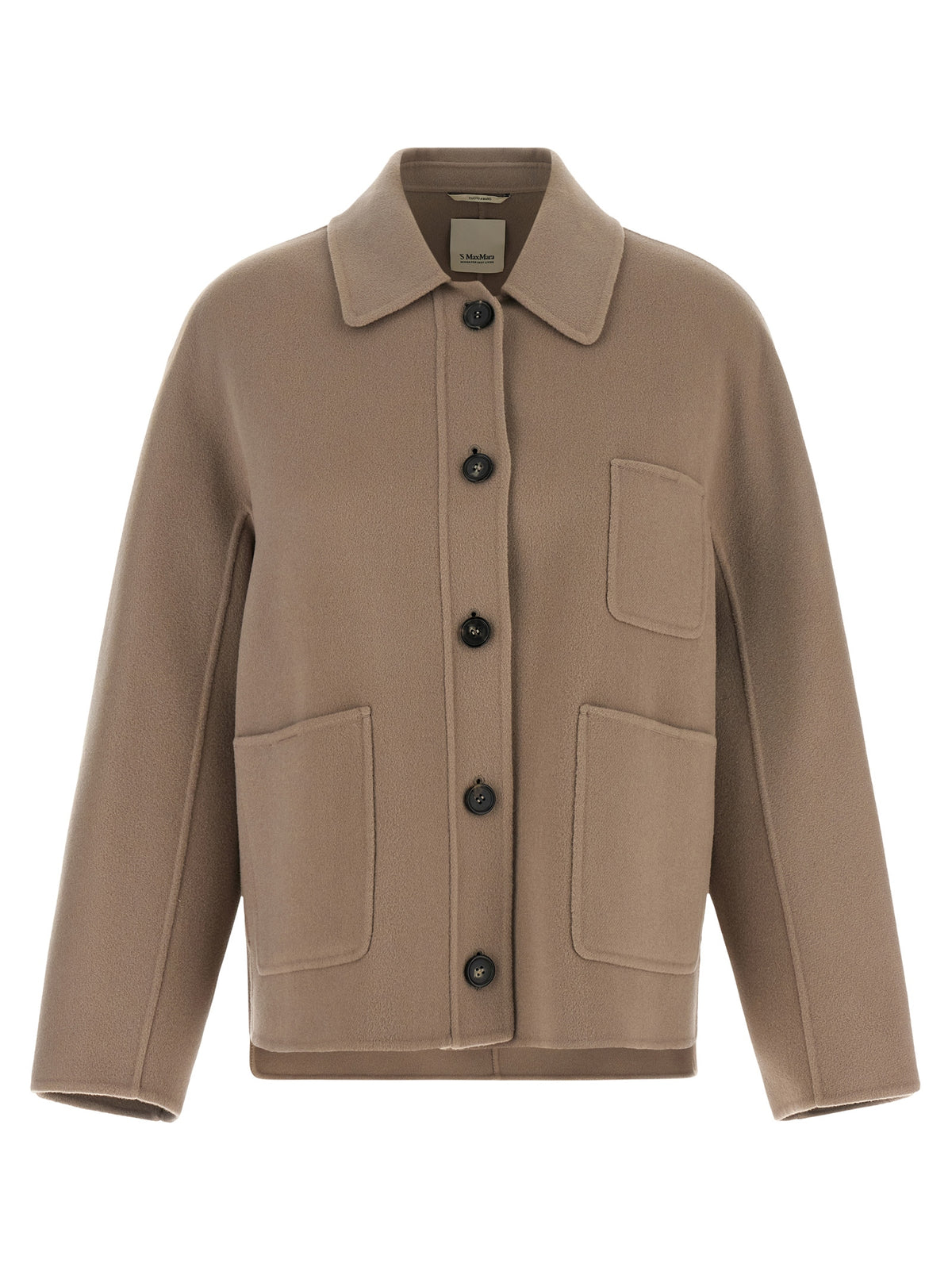 'S Max Mara Beige Wool Full-Length Women's Jacket