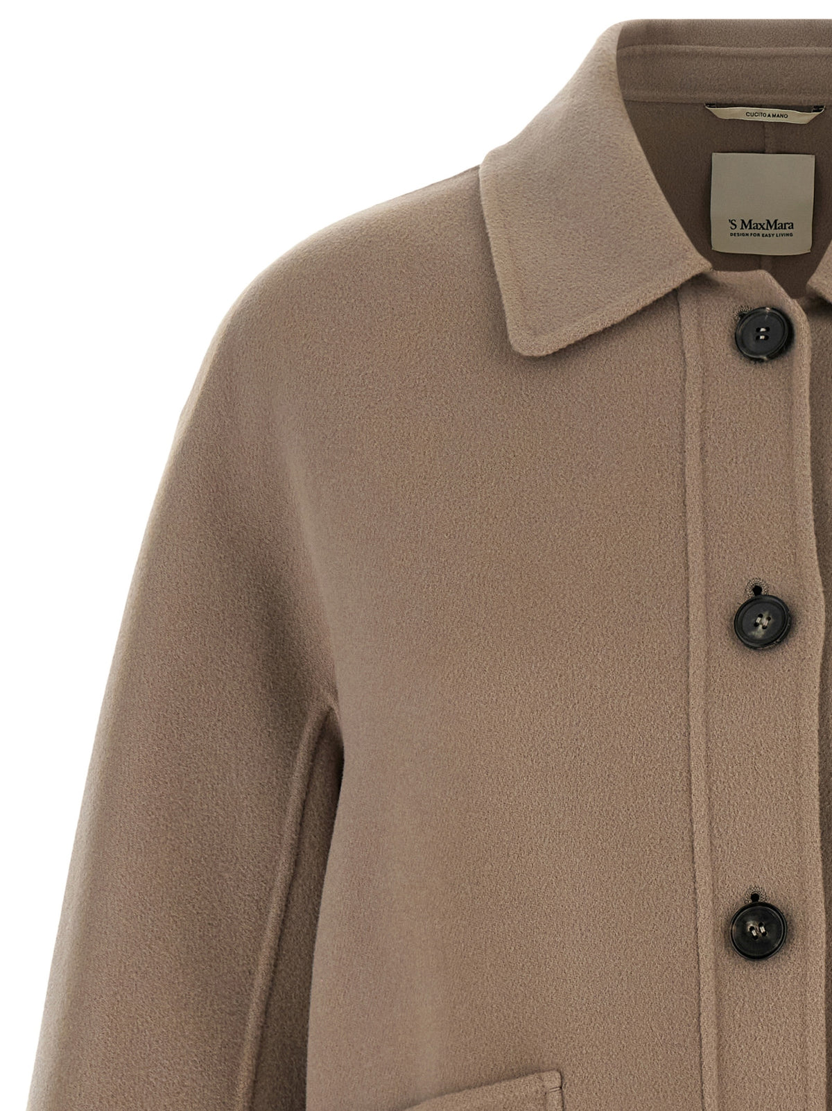 'S Max Mara Beige Wool Full-Length Women's Jacket
