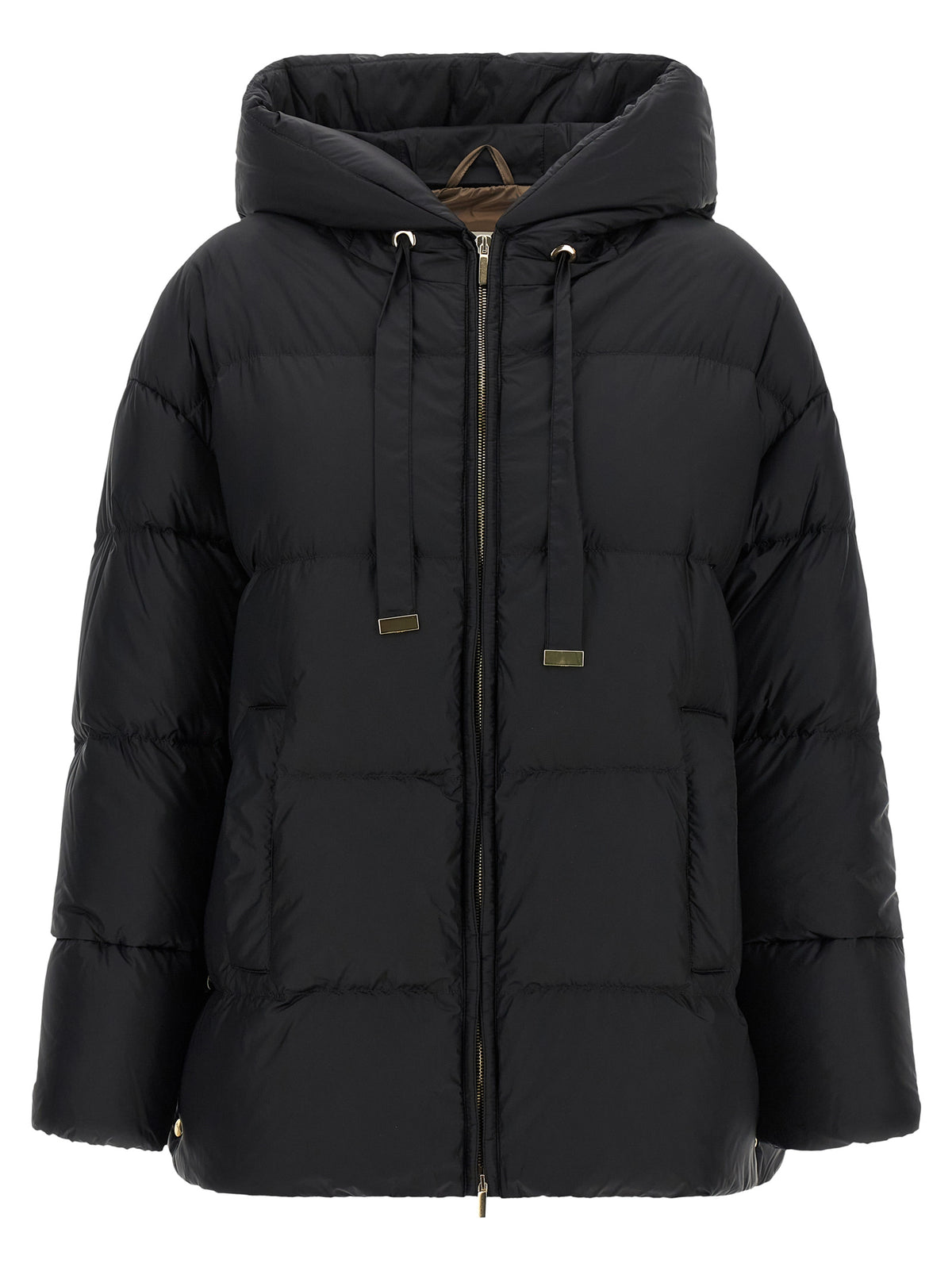 Max Mara Black Polyamide Full-Length Women's Jacket