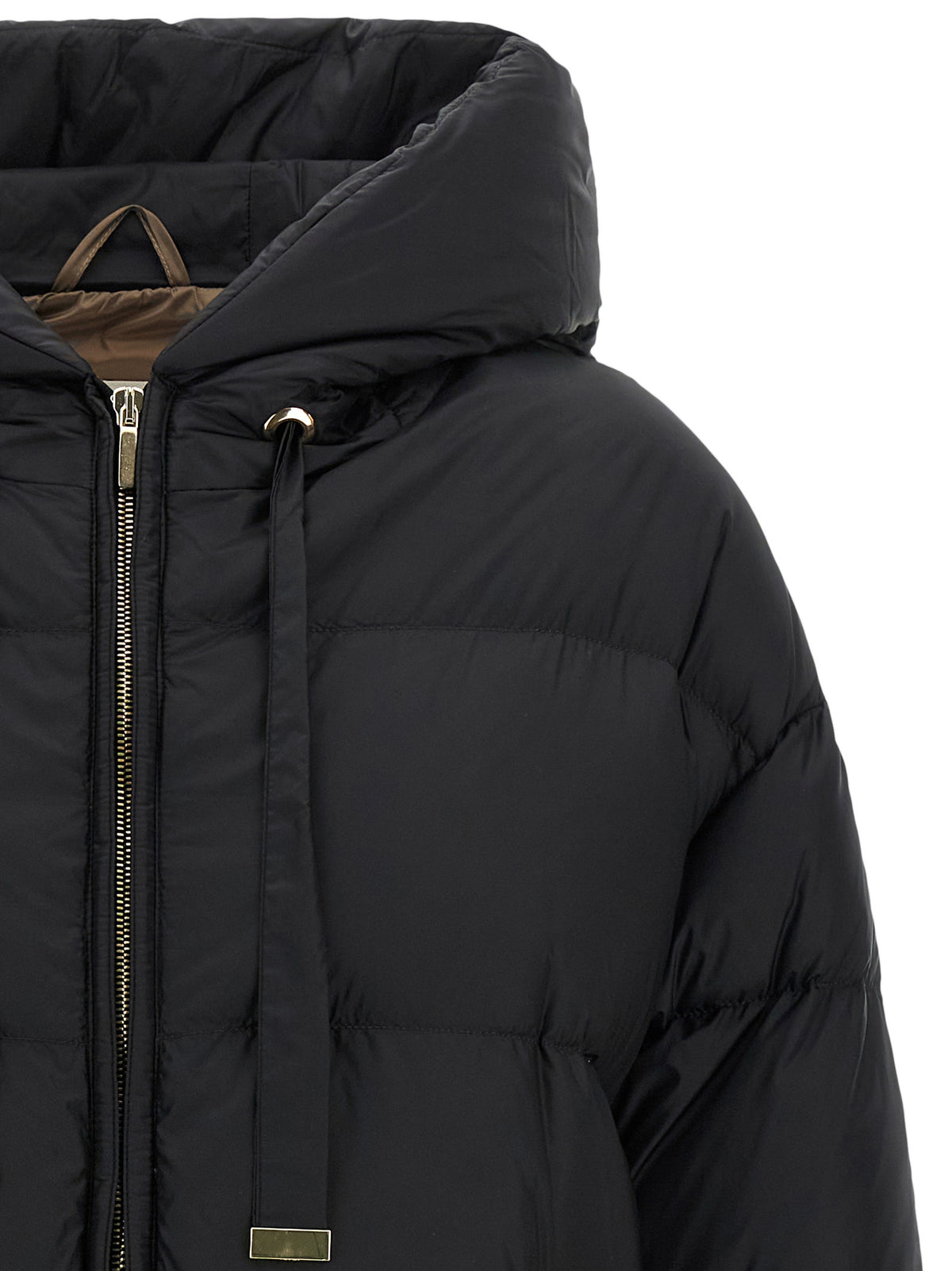 Max Mara Black Polyamide Full-Length Women's Jacket