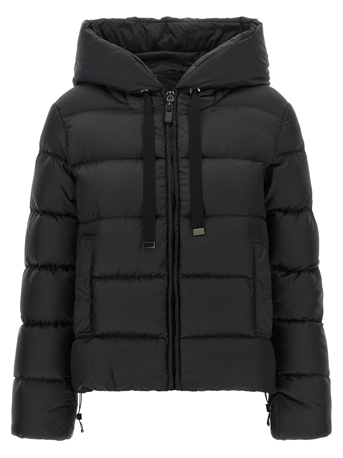 Max Mara Black Polyester Full-Length Women's Jacket