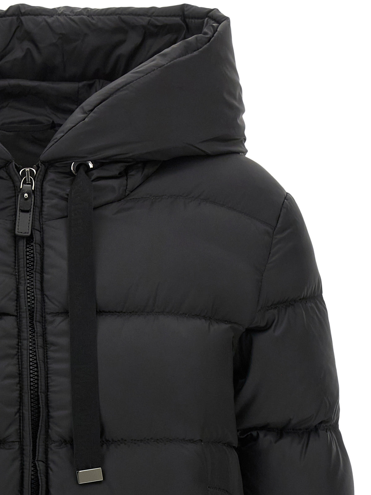 Max Mara Black Polyester Full-Length Women's Jacket