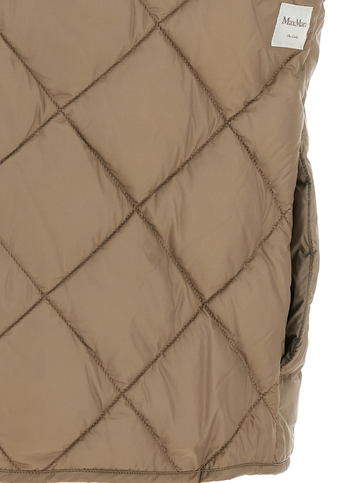 Max Mara Beige Polyamide Sleeveless Women's Jacket