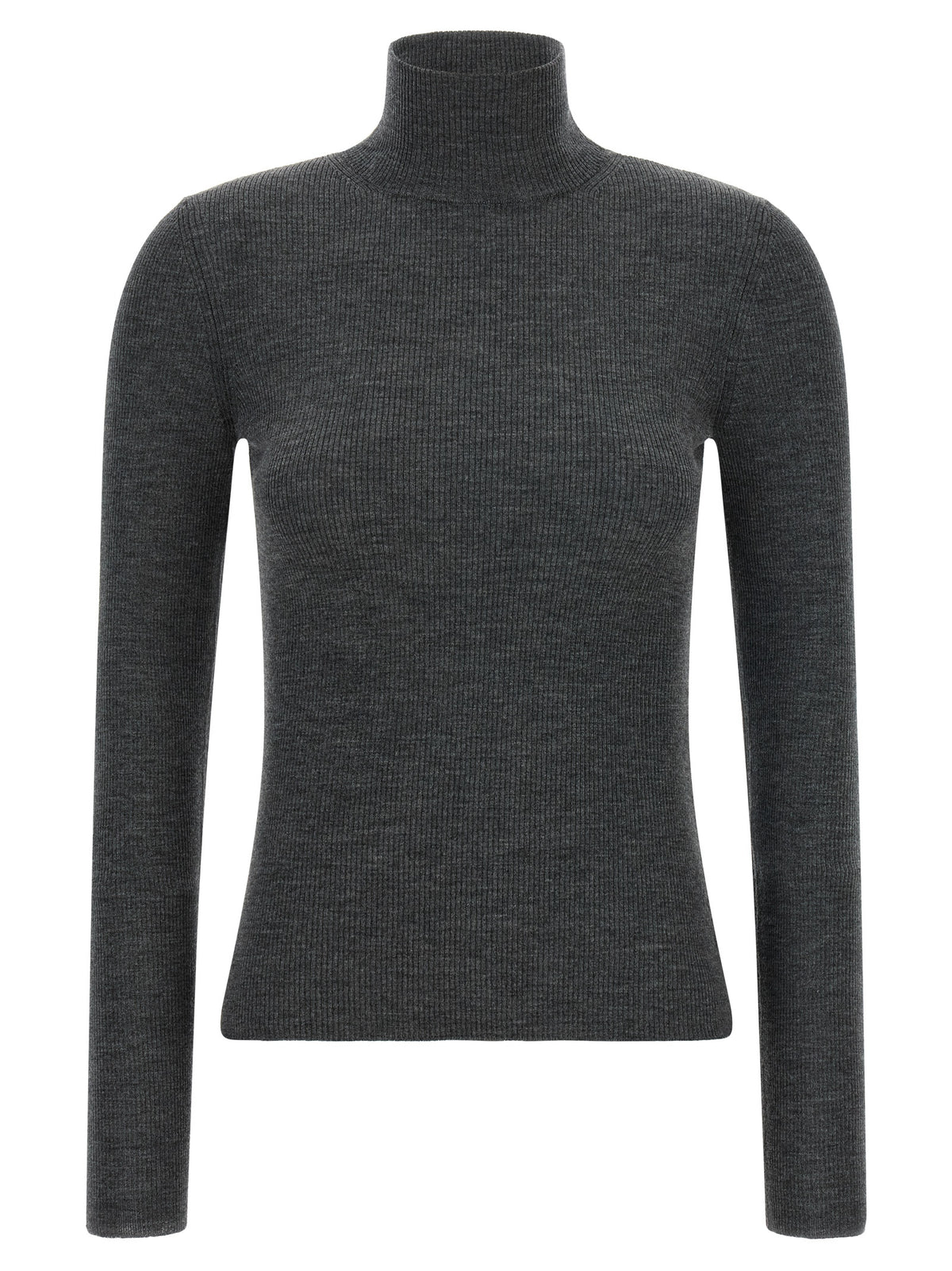 Max Mara Gray Virgin Wool Women's Cardigan