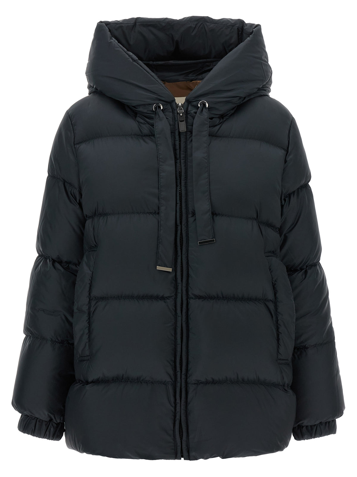 Max Mara Blue Polyester Full-Length Women's Jacket