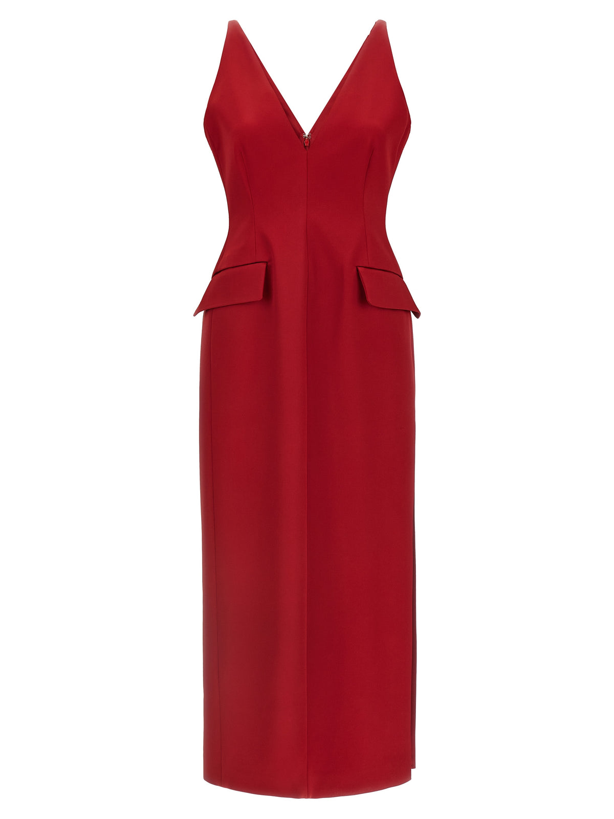Sportmax Red Acetate Long Women's Dress