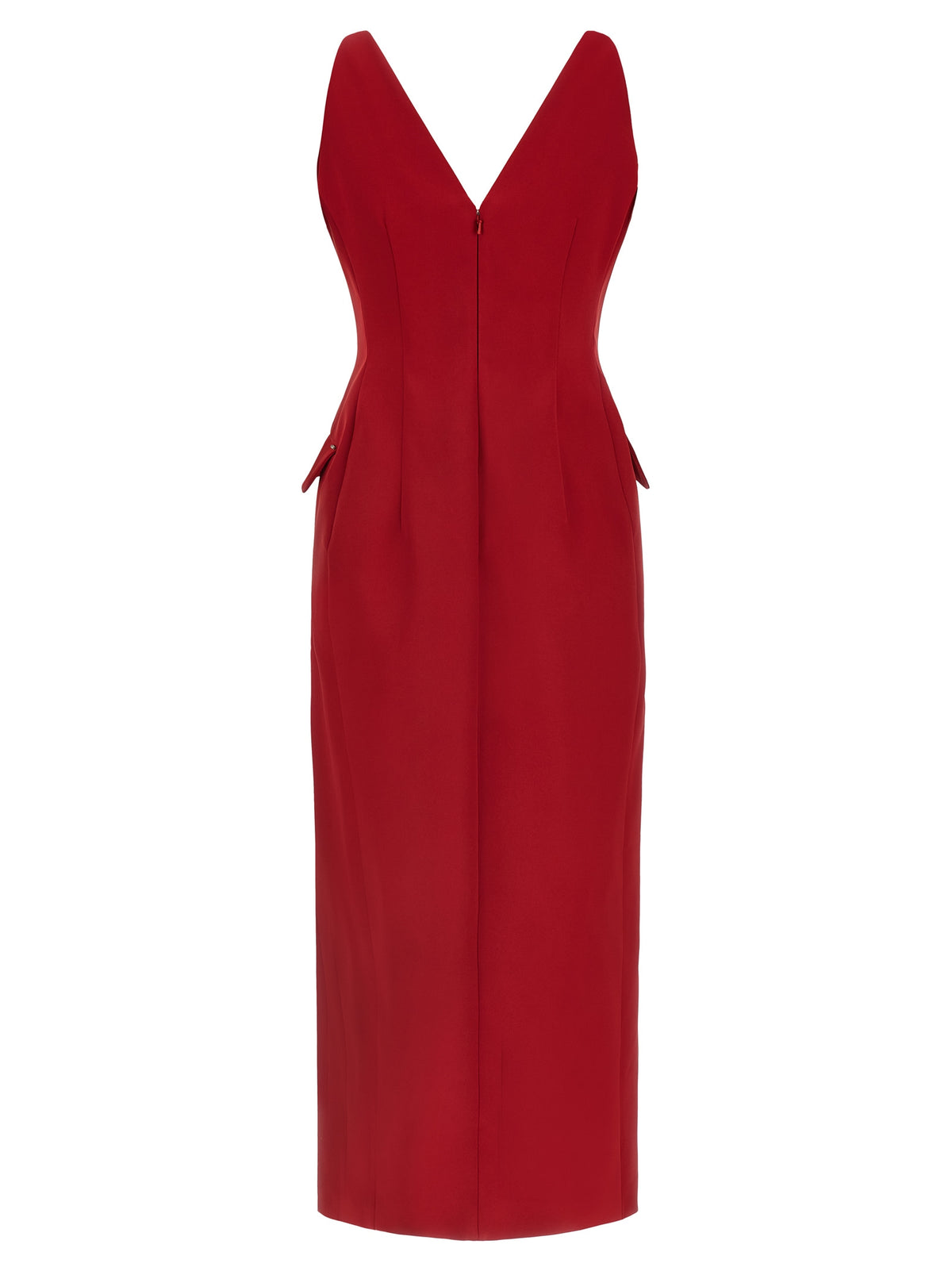 Sportmax Red Acetate Long Women's Dress